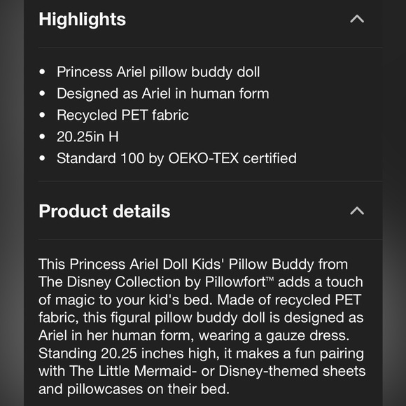 Ariel and Flounder Pillow Buddy Dolls by Pillowfort - Picture 7 of 7